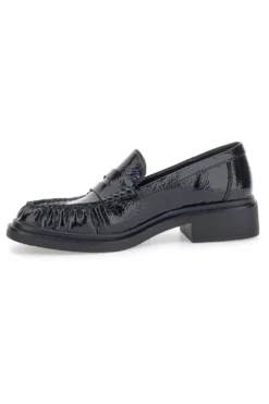 Pittarello BT24321029 Loafer aus schwarzem Lackleder mit niedrigem Absatz