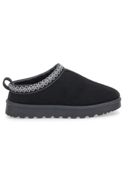 Pittarello Love PK1859C schwarze Hausschuhe mit verziertem Profil und Pelzinnenseite