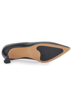 Pittarello Plus 555 Schwarze Pumps aus Leder mit mittlerem Absatz, hergestellt in Italien