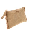 Pochette beige fantasia floreale con frange Basile CLASSBA22209