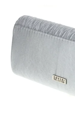 Pochette da sera argento a mano con tracolla rimovibile COVERI COLLECTION SERA 099
