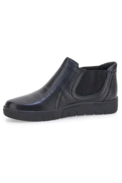 Polacchini neri con zip e inserti elasticizzati Pittarello 17795