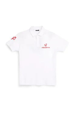 Polo bianca in cotone Abarth AH24SS152