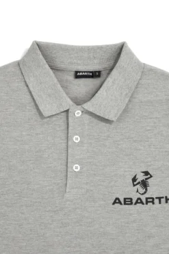 Polo grigio melange in cotone Abarth AH24SS152