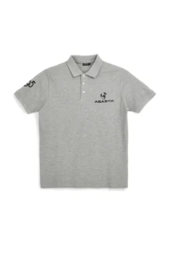 Polo grigio melange in cotone Abarth AH24SS152