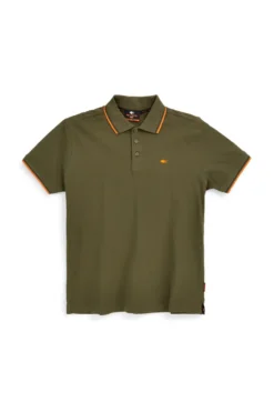 Polo verde a maniche corte con colletto a contrasto No limits MAPS016S26