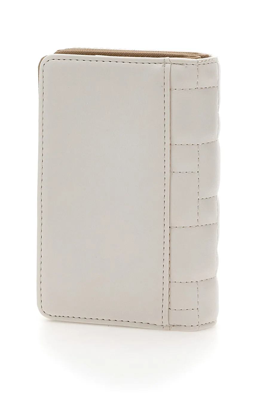 Portafoglio bianco con bottone LANCETTI QUICEY