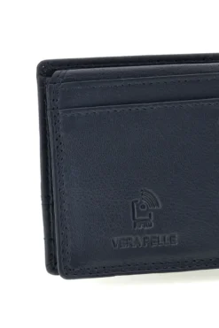 Portafoglio Blu Navy in Pelle con Logo Enrico coveri EC26S-762-44
