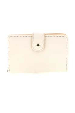 Portafoglio Compatto Bianco Panna con Logo Dorato Enrico coveri EC26S-502-008