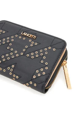 Portafoglio Nero Con Dettagli Oro Lancetti Norvil 508-84