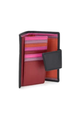 Portafoglio nero con zip portamonete in vera pelle Naj-Oleari 2036/RW3
