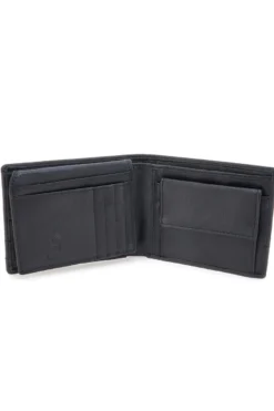 Portafoglio nero in vera pelle con protezione RFID Lancetti LL25W-768-04