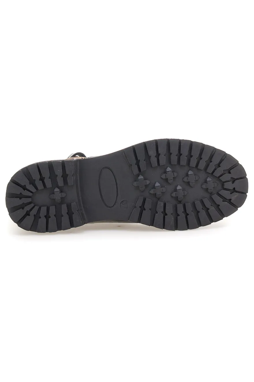 Prima Riga A04GAUDI Schwarze Stiefeletten mit seitlicher Schnalle