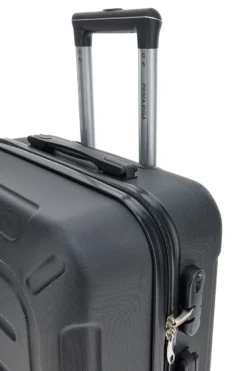 Prima Riga PR161/M Mittlerer schwarzer Hartschalen-Trolley mit Schwenkrädern