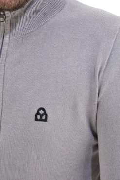Pullover grigio con mezza cerniera BOARDMAN NBY8017
