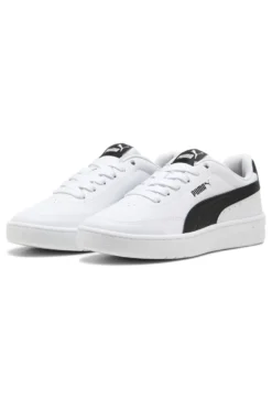 Puma Court Classic Clean Jr. Weiße Sneaker mit schwarzen Details
