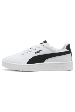 Puma Court Classic Clean Jr. Weiße Sneaker mit schwarzen Details