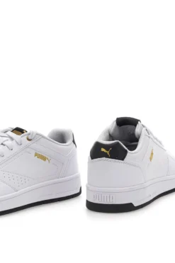 Puma Court klassische weiße Turnschuhe mit Schnürsenkeln