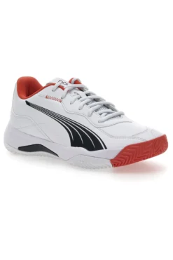 Puma Nova Smash Herren-Padelschuhe in Weiß und Rot