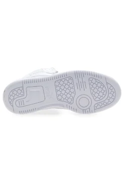 Puma – Rebound V6 Mid Jr – Halbhohe Sneakers mit perforiertem Obermaterial in Weiß