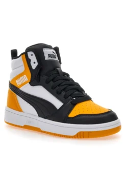 Puma Rebound V6 Mid JR Hohe Turnschuhe in Gelb/Schwarz