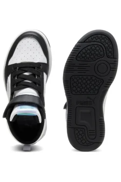 Puma – Rebound V6 Mid Space Belle AC+PS – Hohe Sneakers in Schwarz und Weiß