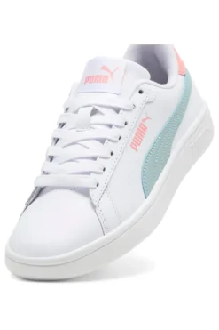 Puma – Smash 3.0 L Jr – Weiße und blaue Turnschuhe