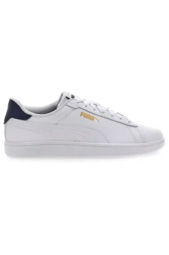 Puma Smash 3.0 L Weiße Turnschuhe mit Schnürsenkeln