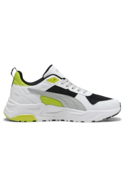 PUMA Trinity 2 LT Graue Sneakers mit Limettengrün-Details
