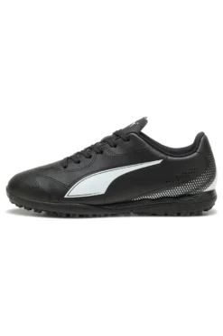Puma Vitoria II TT Jr Schwarze Synthetik-Fußballschuhe
