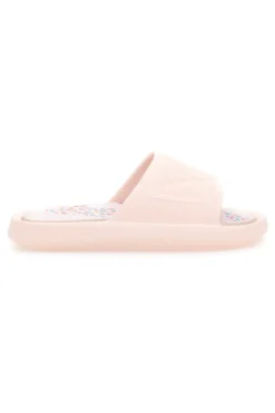 Rosa Gummi-Slipper mit breitem, verziertem Fußbett 2T2L 1055