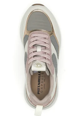 Rosa Sneakers mit bequemem Plateau und Ledereinsätzen Pittarello Capsule Kendy
