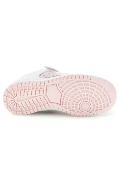 Rosa Turnschuhe mit mehrfarbigen Herzen Pitt Kinder K251309