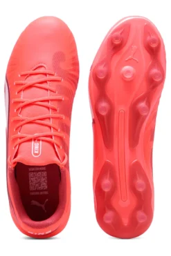 Rote Fußballschuhe für synthetischen und natürlichen Boden Puma King Match FG/AG