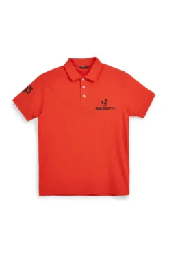 Rotes Kurzarm-Poloshirt Abarth AH24SS152