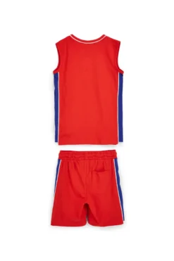 Rotes Outfit mit Tank Top und Shorts Pitt Kinder PT-B-SE-9022