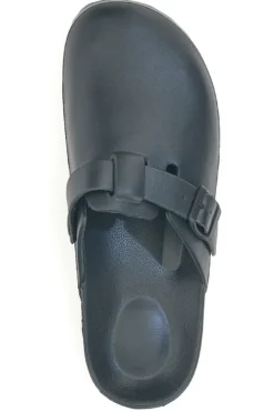 Sabot in gomma neri con cinturino regolabile 2T2L JLY09