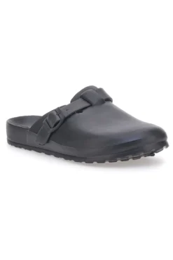 Sabot in gomma neri con cinturino regolabile 2T2L JLY09