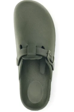 Sabot verde con fibbia 2t2l 2526