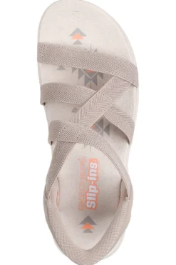 Sandalen Taupe Skechers Hands Free Slip-ins: Reggae Slim - Stretch Flex
