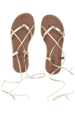 Sandali alla Schiava Platino con Infradito e Tomaia in Pelle PITTARELLO SUN A6700103