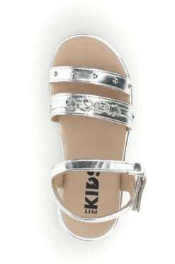 Sandali argento con charm con brillantini Pitt kids 392624S