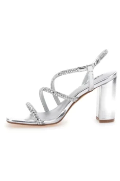 Sandali Argento Con Cinturino e Dettagli Brillanti The First 255