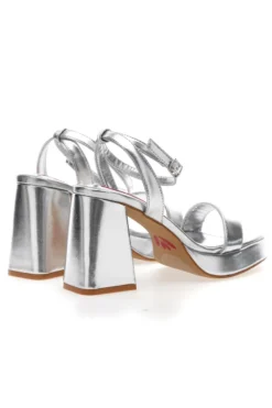Sandali Argento con Tacco a Blocco BettyFlowers 202
