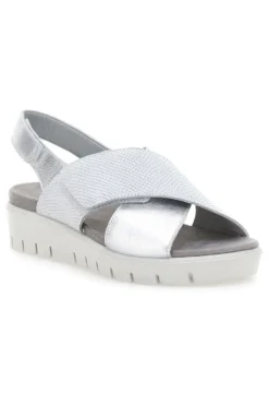 Sandali Argento In Pelle Made in Italy Imac 7582403035501
