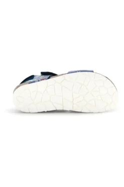 Sandali azzurri stampati con fibbia e cinturino Pitt kids 45289GHE