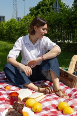 Sandali Bassi Marroni Dettaglio Intreccio The First Chic PREA752