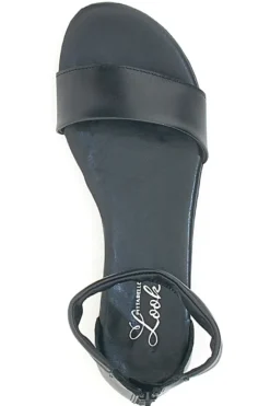 Sandali Bassi Neri con Cinturino alla Caviglia Pittarello Look 225495