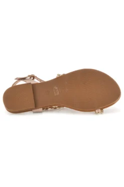 Sandali beige con catena decorativa Mon dieu PREA3682