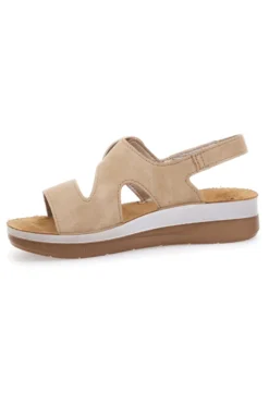 Sandali beige con cinturino comfort e zeppa leggera Inblu 21FT